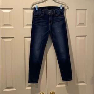 Dark wash cropped skinny Jean
